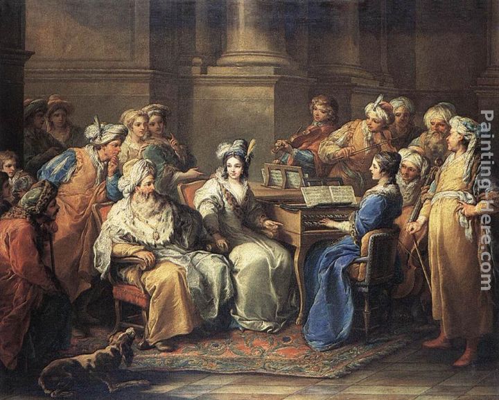 The Grand Turk Giving a Concert to his Mistress painting - Carle van Loo The Grand Turk Giving a Concert to his Mistress art painting
